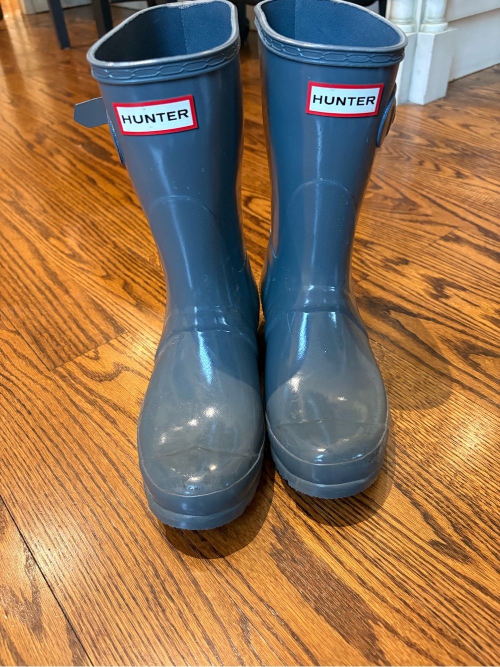 Hunter Women's Mid-Length Rain Boots in Slate Grey/Blue